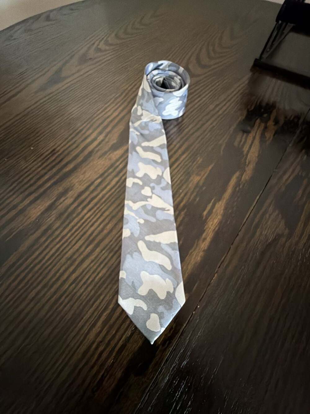Van Heusen Camouflage Necktie Blue Gray